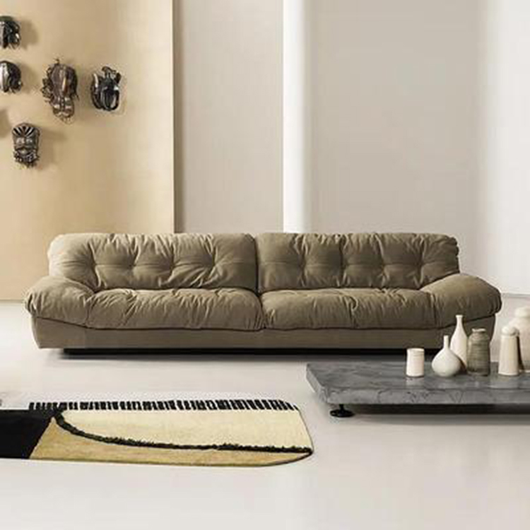Velvet fabric tufted design living room sofa